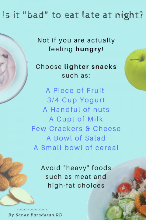 Is it “bad” to eat late at night? - Online Nutrition Advice